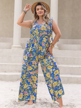 Load image into Gallery viewer, Printed V-Neck Wide Leg Jumpsuit
