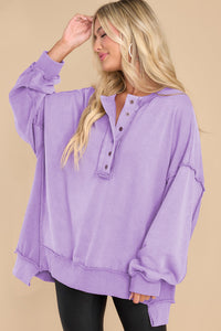 Exposed Seam Long Sleeve Sweatshirt (multiple color options)