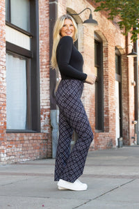 The Jennifer Plaid Bootcut Leggings