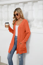 Load image into Gallery viewer, Pocketed Open Front Long Sleeve Cardigan (multiple color options)
