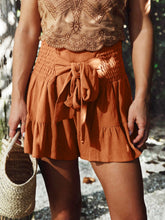 Load image into Gallery viewer, Smocked Ruffled High Waist Shorts (multiple color options)
