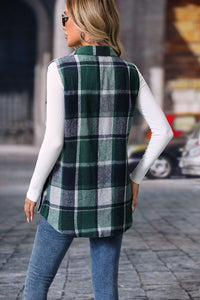 Plaid Button Up Vest (multiple color options)