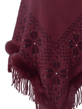 Load image into Gallery viewer, Fringe Geometric Cape Sleeve Poncho (multiple color options)
