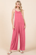 Load image into Gallery viewer, Sleeveless Wide Leg Jumpsuit with Pockets in Pink
