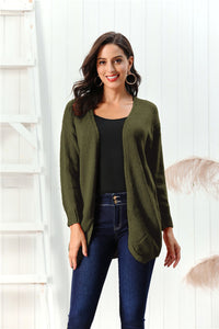 Open Front Long Sleeve Cardigan (multiple color options)