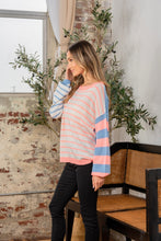 Load image into Gallery viewer, Striped Dropped Shoulder Sweater
