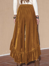 Load image into Gallery viewer, Slit Ruffled Wide Leg Pants (multiple color options)
