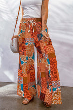 Load image into Gallery viewer, Drawstring Printed Wide Leg Pants (multiple color/print options)
