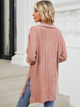 Load image into Gallery viewer, Slit Johnny Collar Long Sleeve Top (multiple color options)
