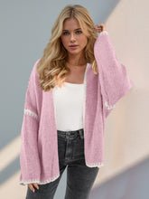 Load image into Gallery viewer, Contrast Open Front Dropped Shoulder Cardigan (multiple color options)
