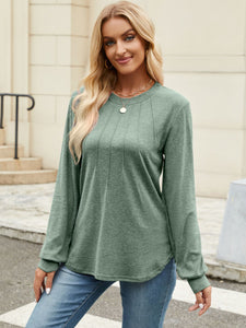 Round Neck Long Sleeve Top (multiple color options)