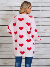 Load image into Gallery viewer, Heart Open Front Long Sleeve Cardigan (multiple color options)
