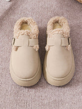 Load image into Gallery viewer, Thermal Fuzzy Buckle Platform Slippers (multiple color options)
