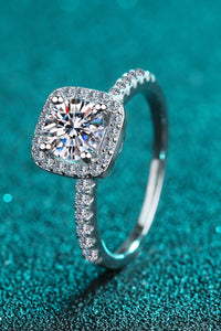 She's The One 2 Carat Moissanite Square Halo Ring