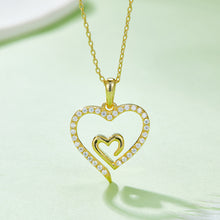 Load image into Gallery viewer, Moissanite 925 Sterling Silver Heart Pendant Necklace (multiple color options)
