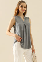 Load image into Gallery viewer, Notched Sleeveless Top (multiple color options)
