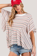 Load image into Gallery viewer, Round Neck Stripe Top

