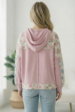 Load image into Gallery viewer, Sweet Spring Blossoms Color Block Hoodie
