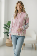 Load image into Gallery viewer, Sweet Spring Blossoms Color Block Hoodie
