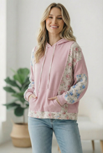 Load image into Gallery viewer, Sweet Spring Blossoms Color Block Hoodie
