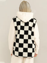 Load image into Gallery viewer, Zip Up Checkered Vest Cost
