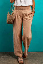 Load image into Gallery viewer, Smocked Elastic Waist Pants with Pockets
