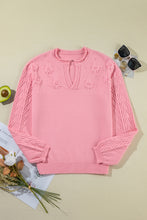 Load image into Gallery viewer, Daisy Notched Long Sleeve Sweater (multiple color options)
