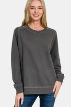 Load image into Gallery viewer, Pigment Dyed French Terry Sweatshirt in Black
