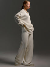 Load image into Gallery viewer, Johnny Collar Long Sleeve Top and Pants Sweater Set (multiple color options)
