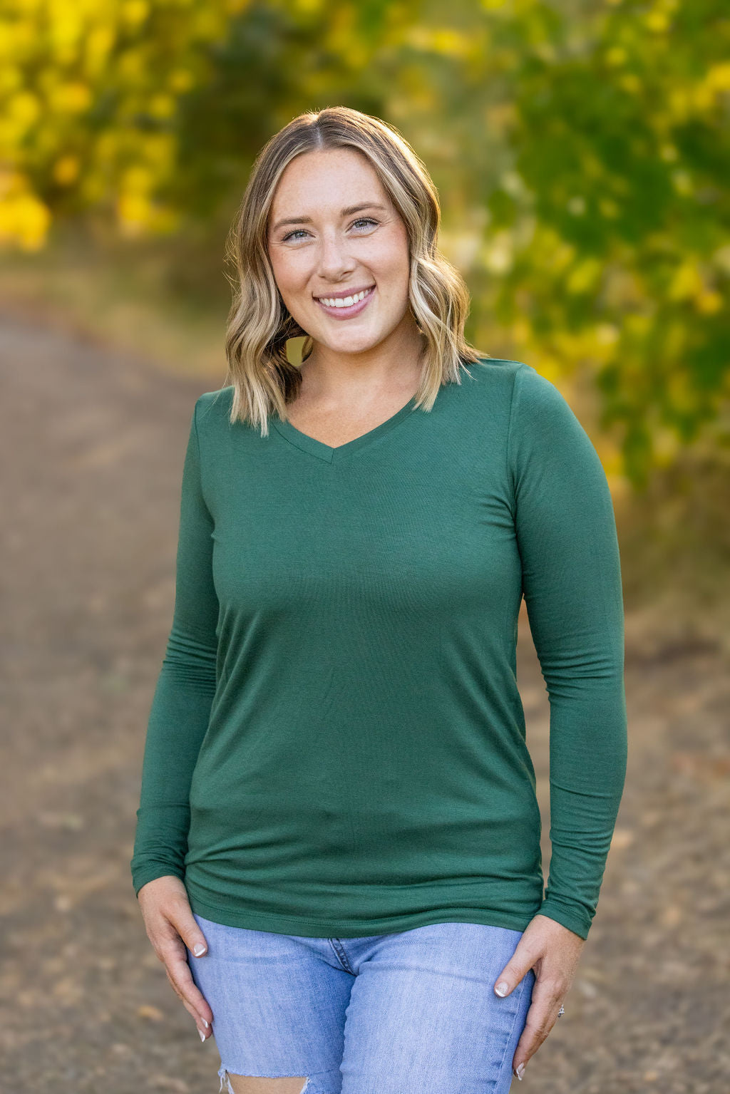 Larissa Long Sleeve - Evergreen