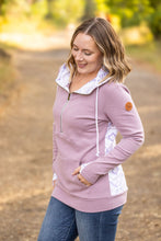 Load image into Gallery viewer, HalfZip Hoodie - Mauve and White Geometric
