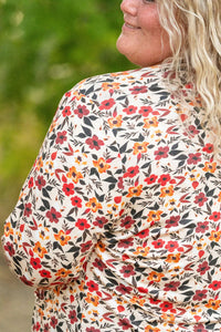 Classic Cardigan - Red Floral