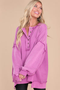 Exposed Seam Long Sleeve Sweatshirt (multiple color options)