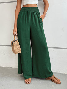 Perfee Wide Leg Pants with Pockets (multiple color options)