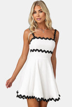 Load image into Gallery viewer, Contrast Trim Square Neck Mini Dress (multiple color options)
