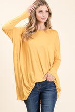 Load image into Gallery viewer, Round Neck Long Sleeve Oversized Top in Yellow
