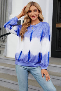 Gradient Round Neck Long Sleeve Sweatshirt (multiple color options)