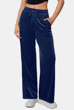 Load image into Gallery viewer, Drawstring Elastic Waist Straight Leg Pants (multiple color options)
