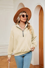 Load image into Gallery viewer, Half-Zip Dropped Shoulder Sweatshirt (multiple color options)
