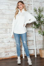 Load image into Gallery viewer, Half Zip Long Sleeve Knit Top
