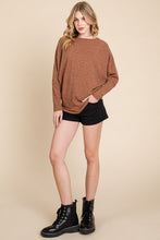 Load image into Gallery viewer, Drop Shoulder Long Sleeve Knit Top
