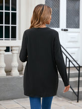 Load image into Gallery viewer, Ribbed Button Down V-Neck Long Sleeve Cardigan
