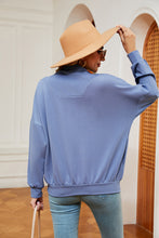 Load image into Gallery viewer, Half-Zip Dropped Shoulder Sweatshirt (multiple color options)
