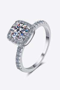 She's The One 2 Carat Moissanite Square Halo Ring