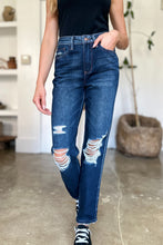 Load image into Gallery viewer, Judy Blue High Waist Rigid Magic Heavy Destroy Straight Jeans
