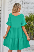 Load image into Gallery viewer, Mandy V-Neck Flounce Sleeve Tiered Dress (multiple color options)
