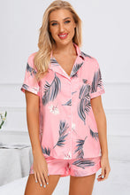 Load image into Gallery viewer, Printed Button Up Short Sleeve Top and Shorts Lounge Set  (multiple color/print options)
