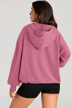 Load image into Gallery viewer, Pocketed Half Zip Long Sleeve Hoodie (multiple color options)
