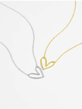 Load image into Gallery viewer, 925 Sterling Silver Heart Pendant Necklace (gold or silver)
