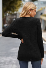 Load image into Gallery viewer, Ribbed Half Button Long Sleeve Knit Top (multiple color options)
